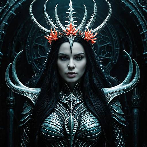 Dark Fantasy Merfolk Sorceress Portrait