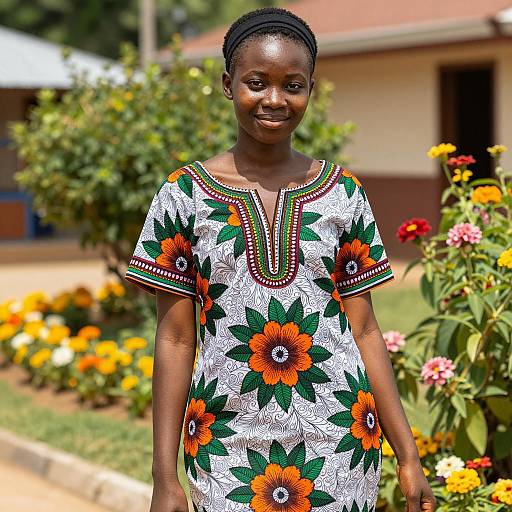 Vibrant Nigerian Chitenge in Nature