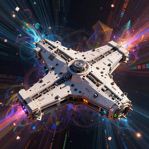 AI Spaceship Generator Abstract Art