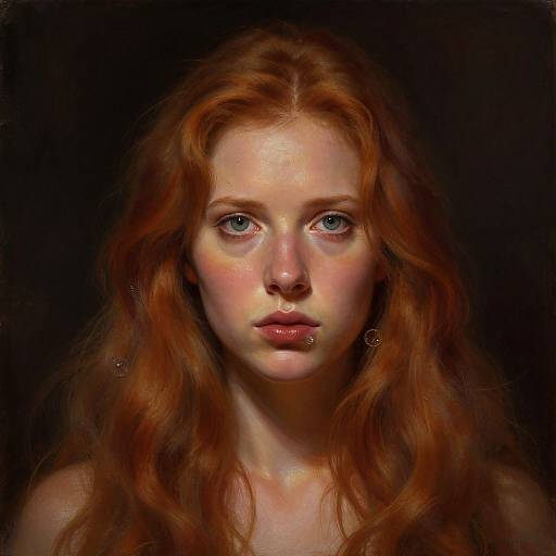 Dramatic Redhead Female Portrait