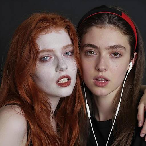 Close-Up of Two Diverse Women