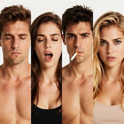 Diverse Emotions Captured in Close-Up