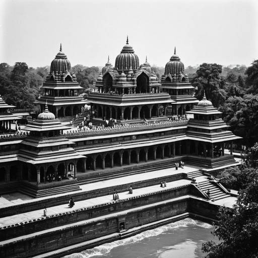 Ancient Ornate Temple Complex in Maurya Empire