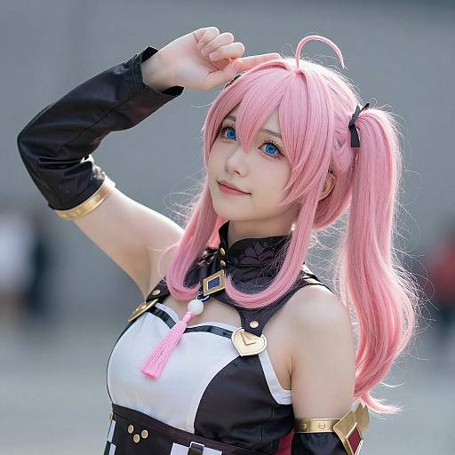Cosplay Portrait with Pink Twin-Tails