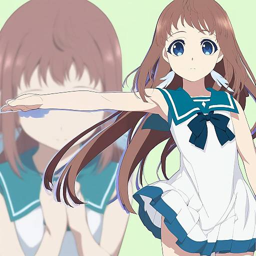 Illustration of Mukaido manaka, nagi no asukara in the style of Ino (magloid)
