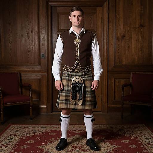 Man in Traditional Gaelic Costume