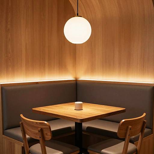 Cozy Modern Café Booth Interior