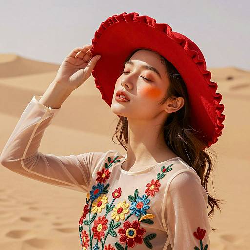 Desert Beauty in Embroidered Fashion