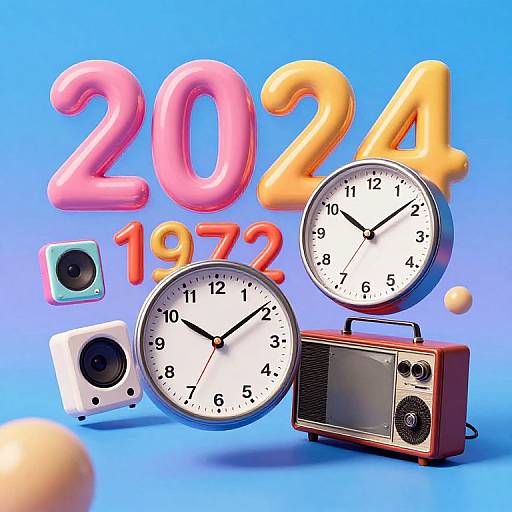 Digital illustration of colorful 