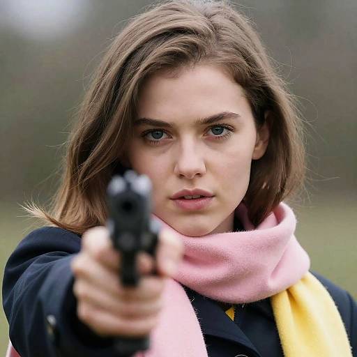 Intense Portrait of a Young Woman