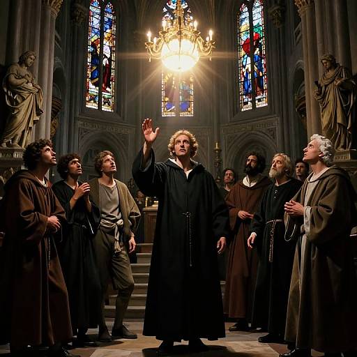 Celestial Glow in Ancient Church