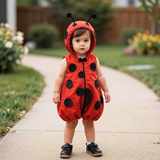 Toddler in Ladybug Costume