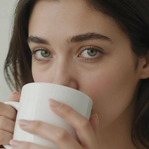Intimate Portrait of a Woman with Mug