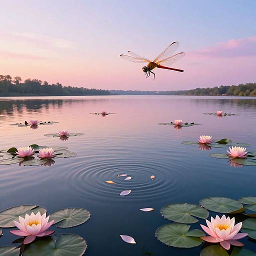 Dreamlike Aerial View of Surreal Garden