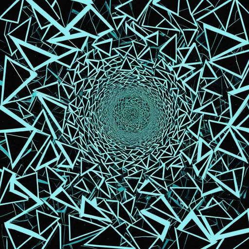 Surreal Fractured Glass Shards with Neon Glow