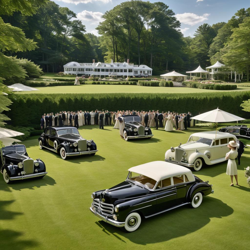 1940s Tuxedo Lake Garden Party Elegance