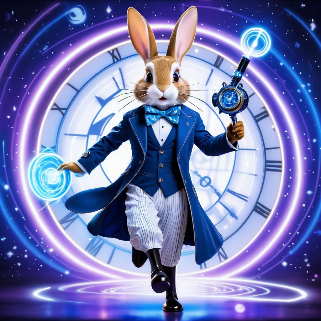 Whimsical Rabbit Inspired by 10th Doctor