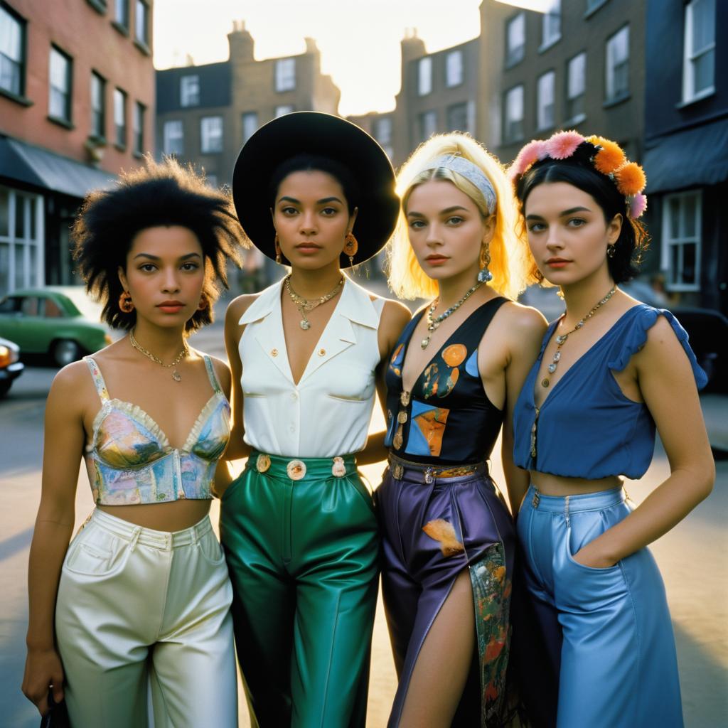 Vibrant 1980s Feminist Street Fashion