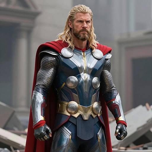 Photorealistic Thor in Superhero Costume