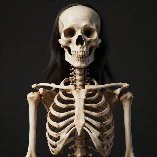 Realistic Detailed Skeleton Girl Artwork