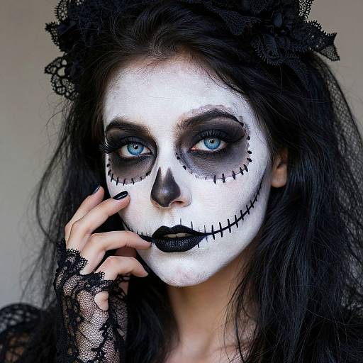 Gothic Sugar Skull Portrait