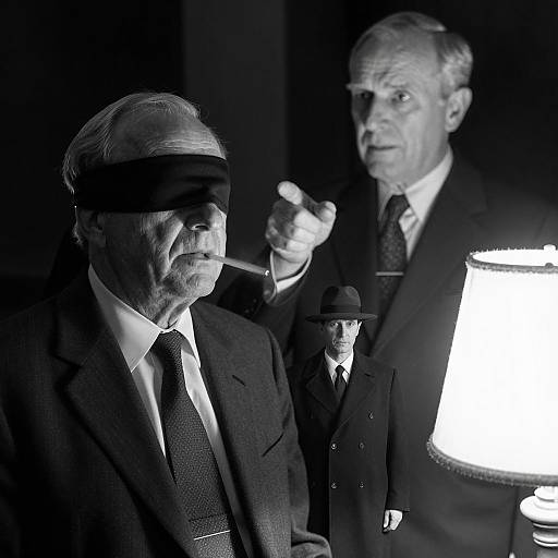 Dramatic Black and White Encounter