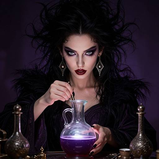 Dark Witch Brewing Potion Masterpiece