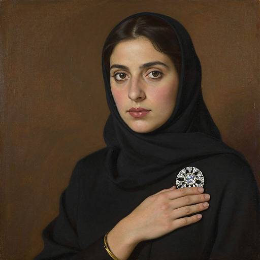 Farah Atassi Woman with Brooch