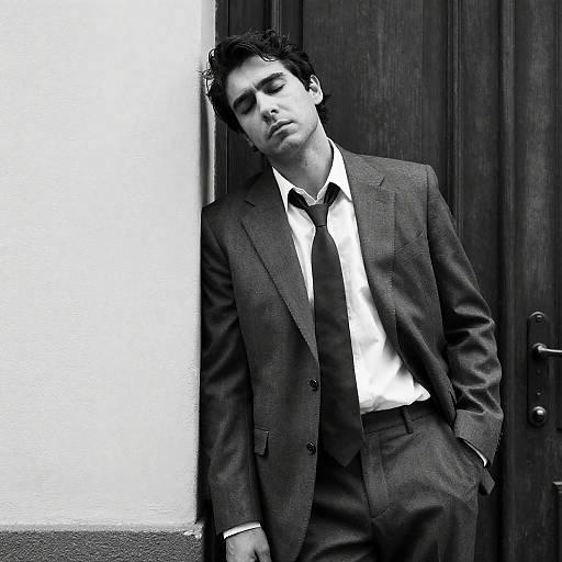 Intense Portrait Against Rustic Background