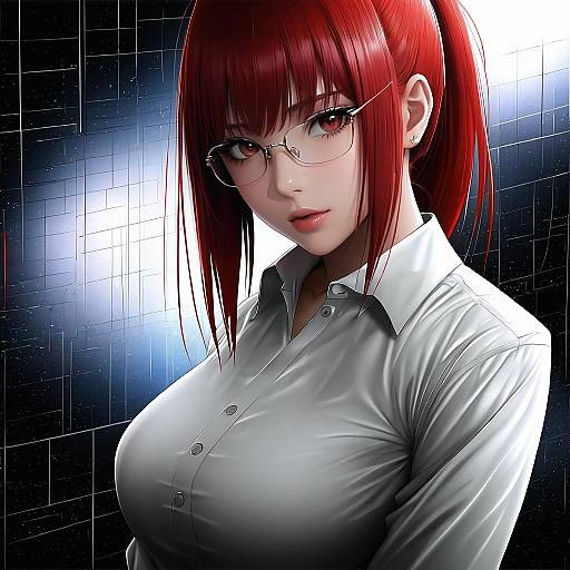 Illustration of Aozaki touko, kara no kyoukai in the style of Ginhaha