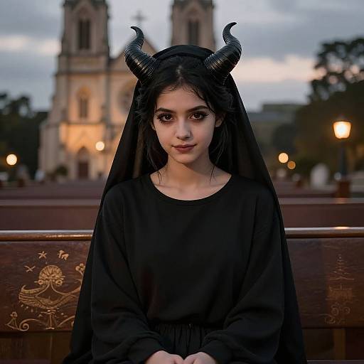 Dusk Portrait of Shy Succubus