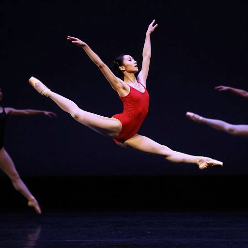 Dramatic Leap of a Ballerina