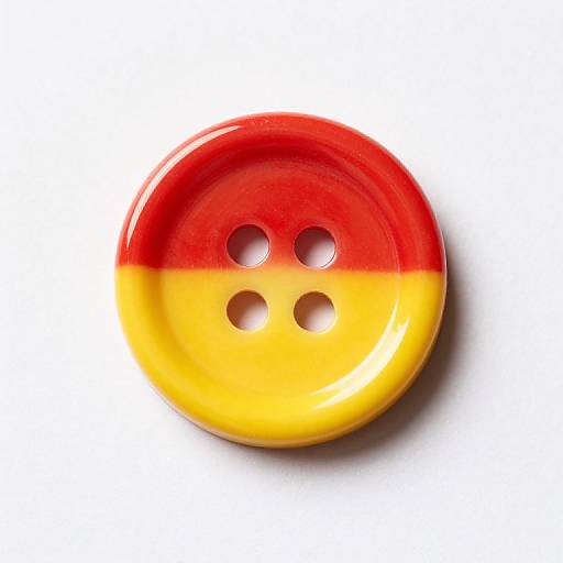 Vibrant Red and Yellow Button
