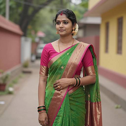 Elegant Indian Woman in Traditional Attire