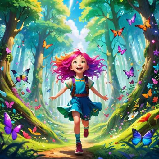 Joyful Child in a Magical Forest Joyful Child in a Magical Forest