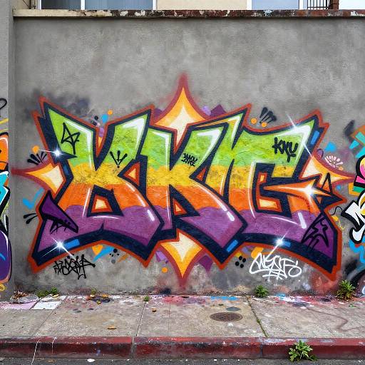 Vibrant Urban Graffiti Art Knu