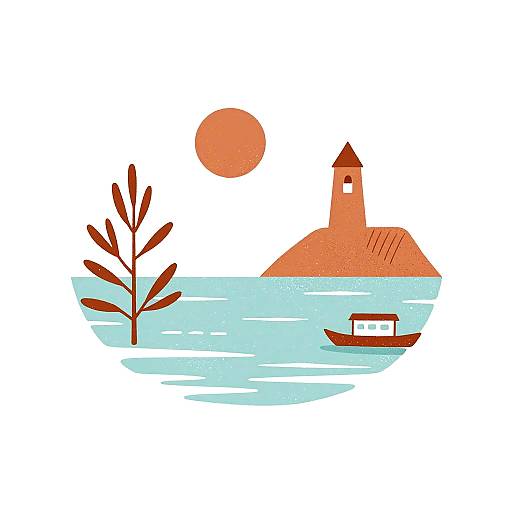 Scandinavian Coastal Mid-Century Minimalist Study