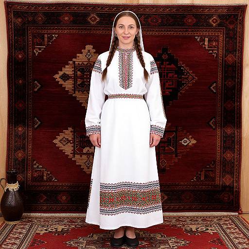 Woman in Traditional Belarusian Dress