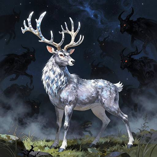 Celestial Stag vs Phantom Horde