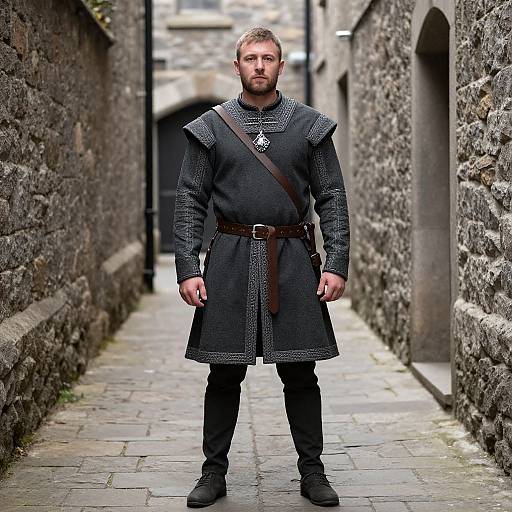Medieval Irish Warrior in Alley
