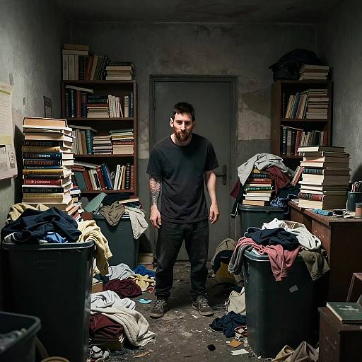 Chaotic Messy Urban Apartment Scene