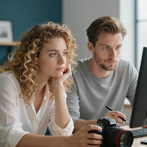 Collaborative Photography Session in Bright Setting