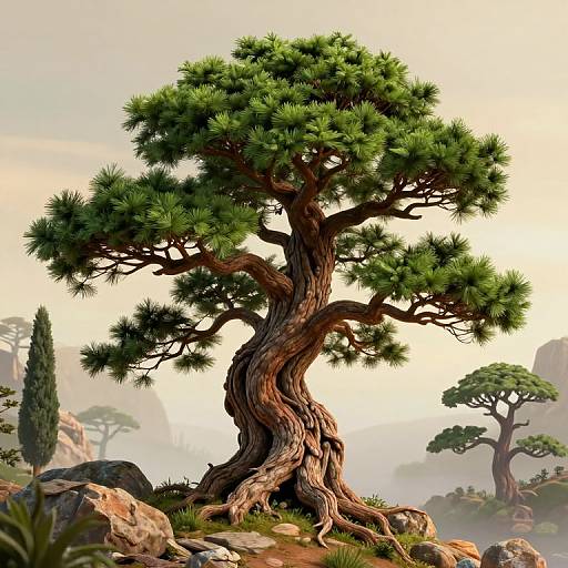 Majestic Fantastical Cypress Tree