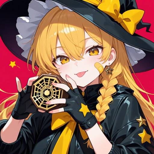 Witch Girl with Mini-Hakkero Featuring Stars