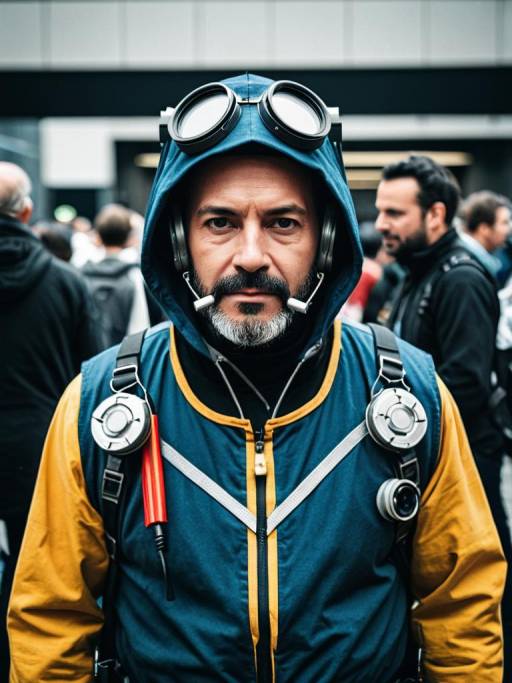 Man in Operation Game Costume at Cosplay Festival