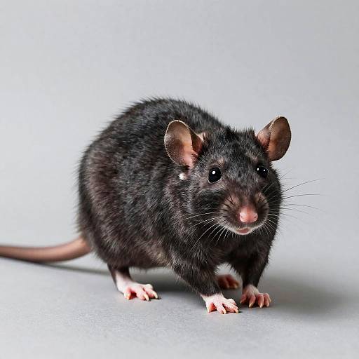 Relaxed Black Kangaroo Rat Portrait