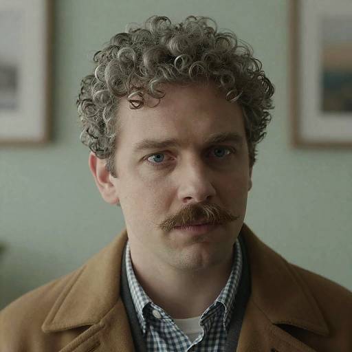 Close-Up Portrait of a Gray-Haired Man