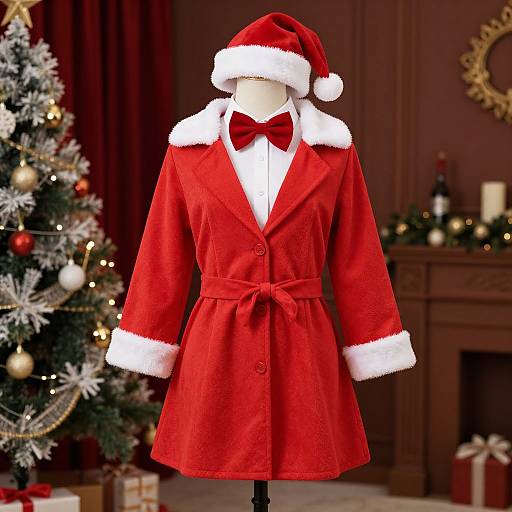 Festive Red Christmas Party Costume