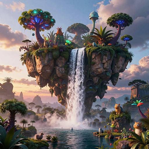 Surreal Floating Islands Dreamscape