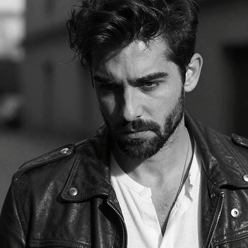 Moody Black-and-White Portrait